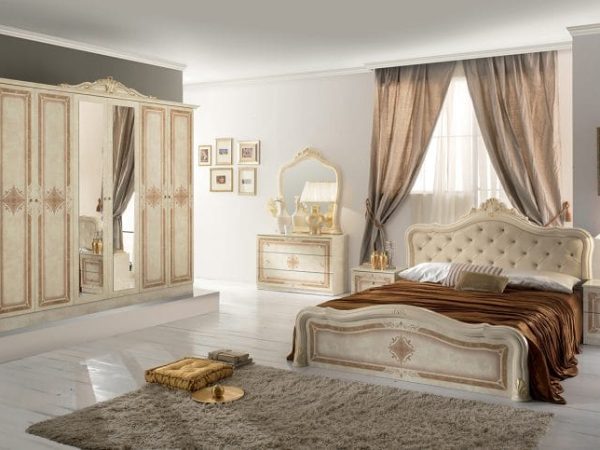 Dormitor Luisa, 6 usi, Beige