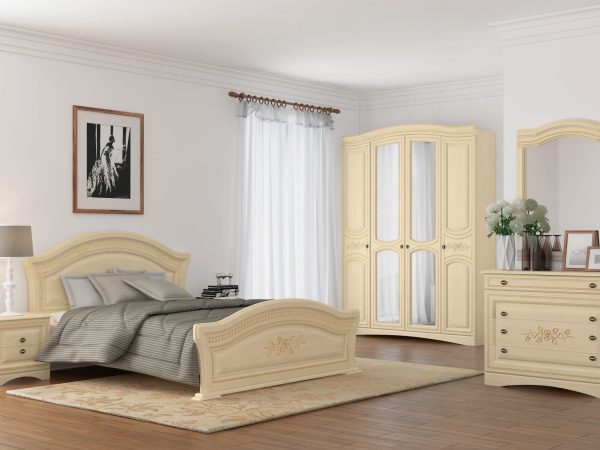 Dormitor Venera Lux MDF, Mesteacan