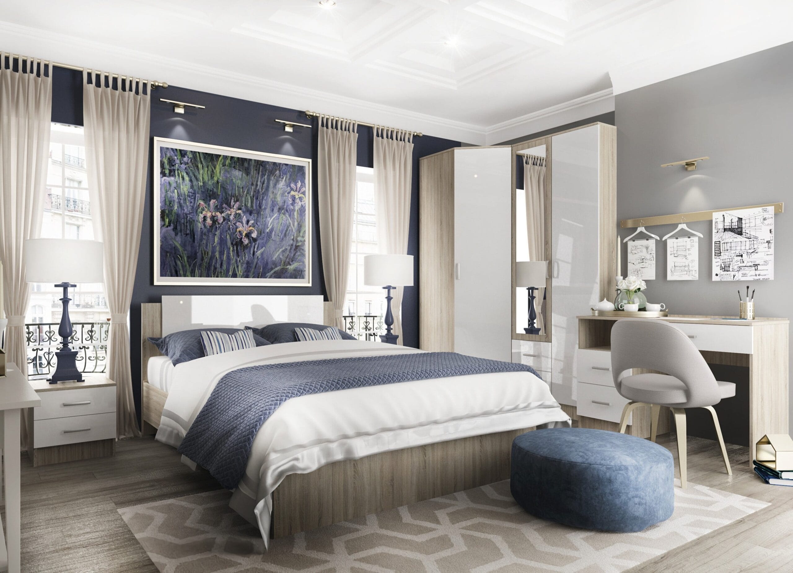 dormitor-sofi-pe-colt-sonomaalb Dormitor Sofi pe colt - imagine 1