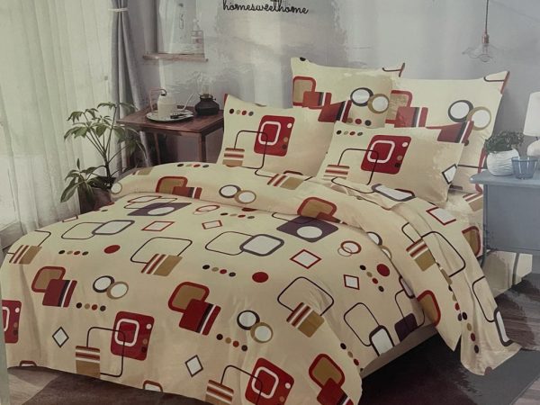 Lenjerie de pat Finet Gros, 6 piese, Forme geometrice