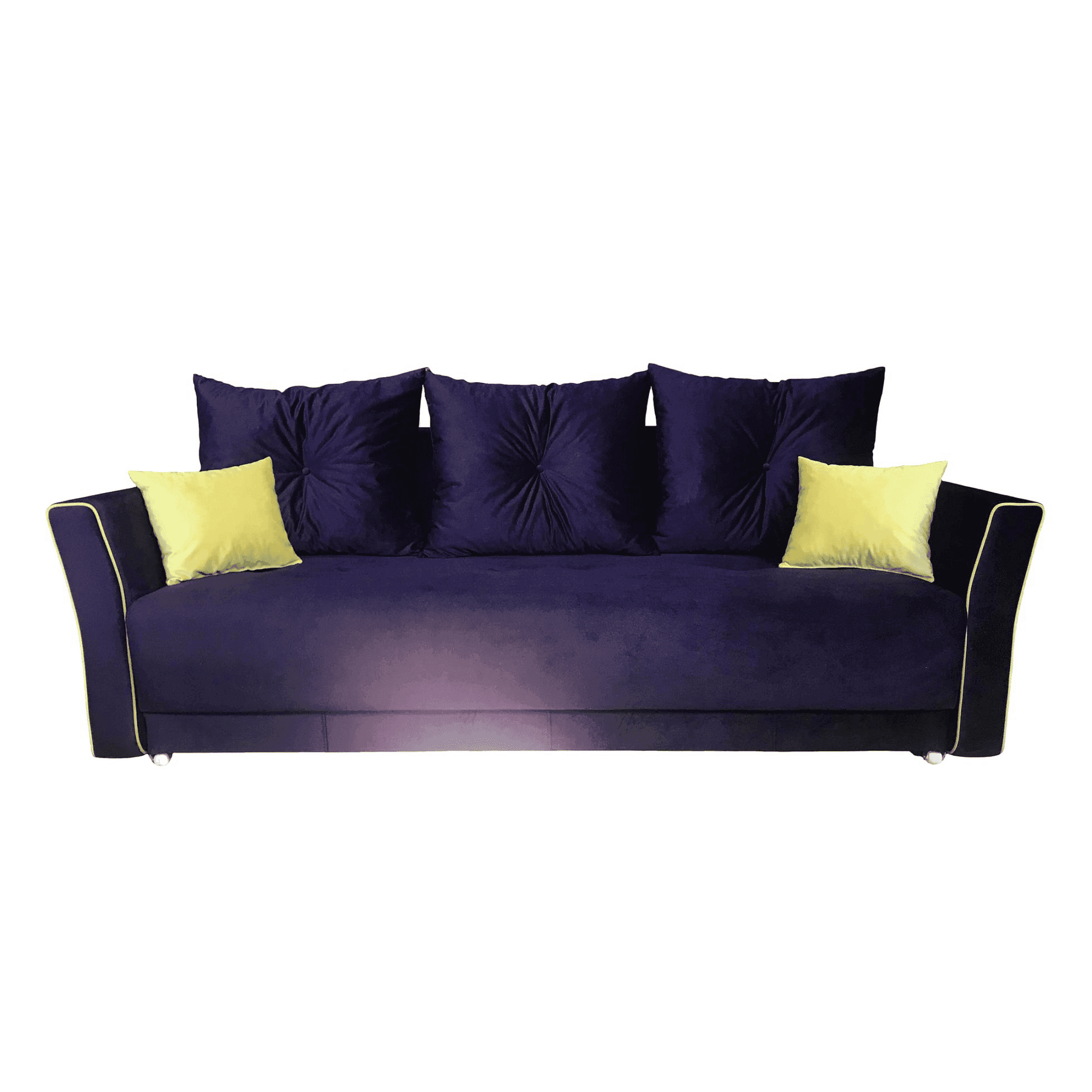 2 Canapea Lotus, stofa catifelata Mov - imagine 1