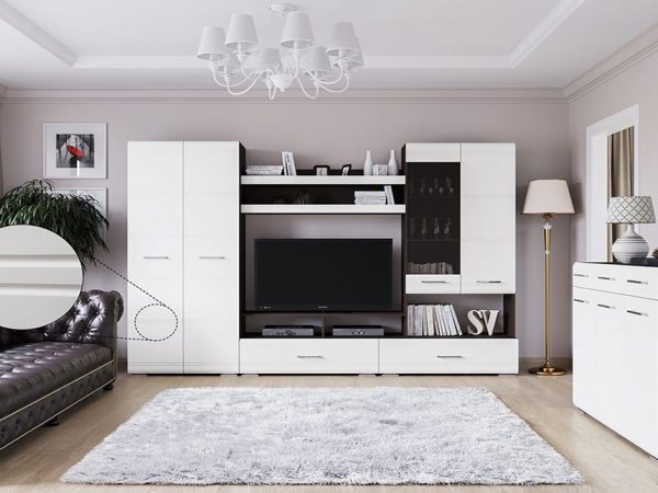 Living Asterix, Oak Wenge & White Matte