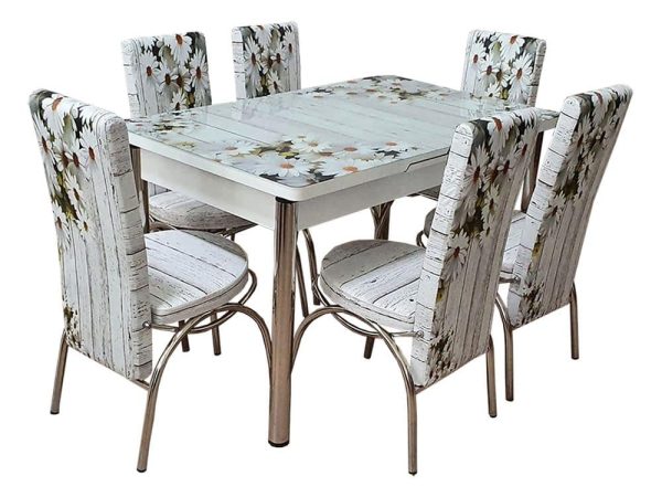 Set masa extensibila cu 6 scaune Milano, Margarete