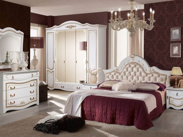 Dormitor Ram Forest MDF 5 usi, Alb