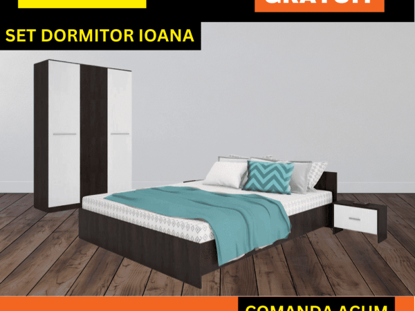 Set dormitor Ioana, Wenge/Alb