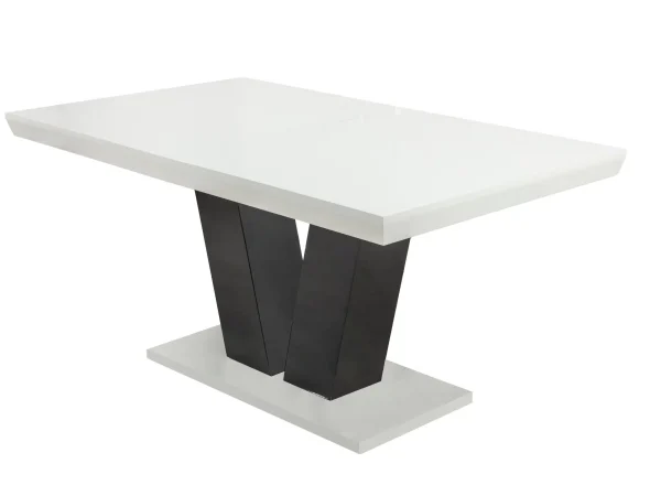 Masa extensibila Verona, 160-200/90/75 cm, Alb/Negru