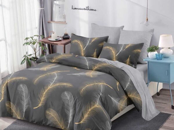 Lenjerie de pat Finet Gros, 6 piese, Gri C900
