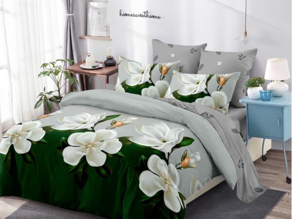 Lenjerie de pat Finet Gros, 6 piese, Verde C634