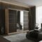 Dulap dressing Atlantic 3 usi, 250 cm, Sonoma/Wenge