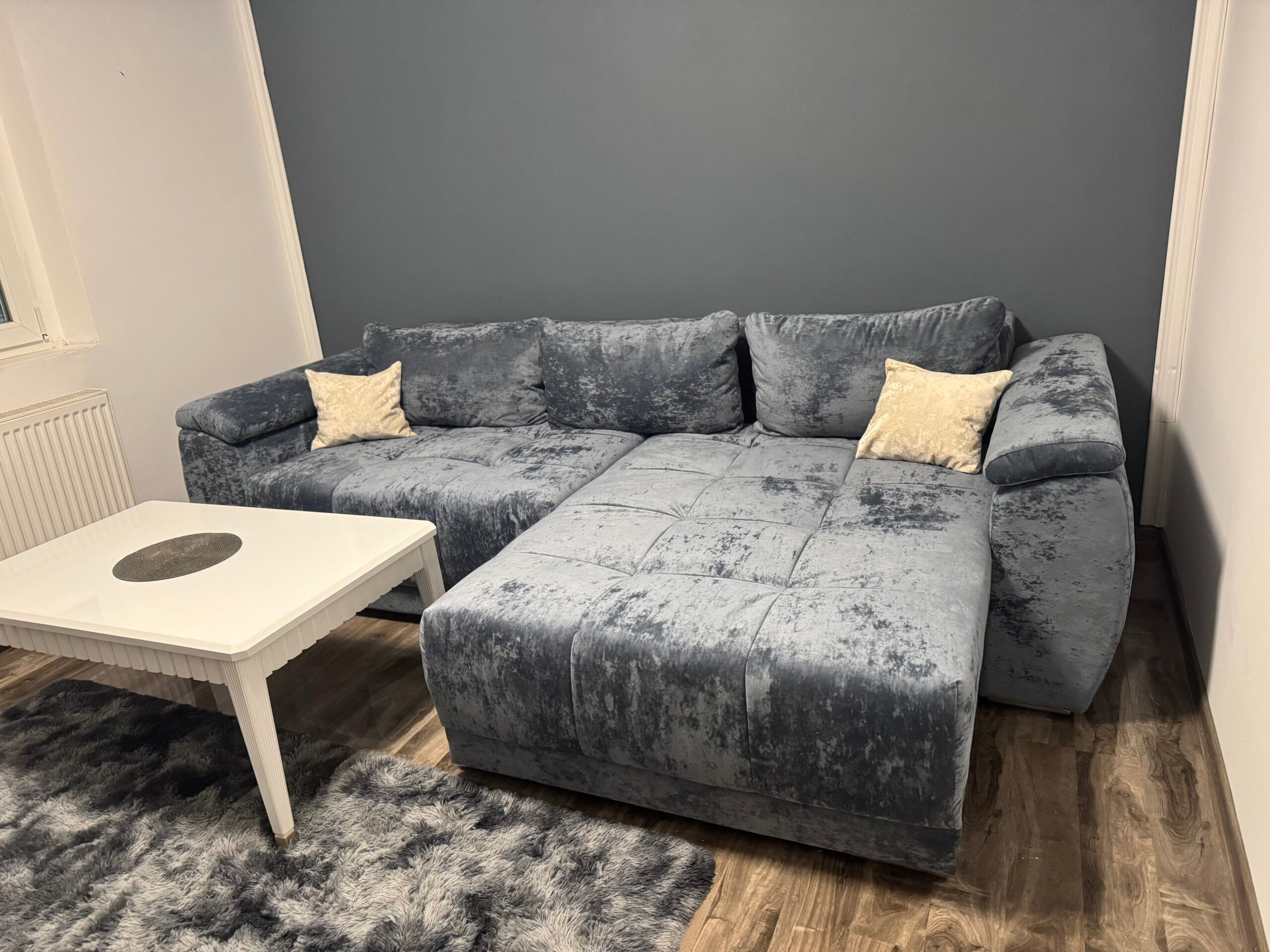 coltar-elena-gri Coltar extensibil Elena, stofa premium Gri - imagine 1