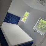 Pat tapitat Nova 160x200 cm, Albastru photo review