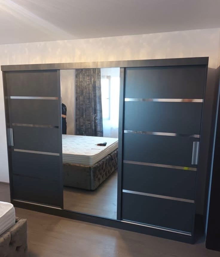 Click to view full screen Dulap dressing Atlantic 3 usi, 250 cm, Gri photo review