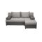 Coltar extensibil Leon, Gri inchis/Gri deschis
