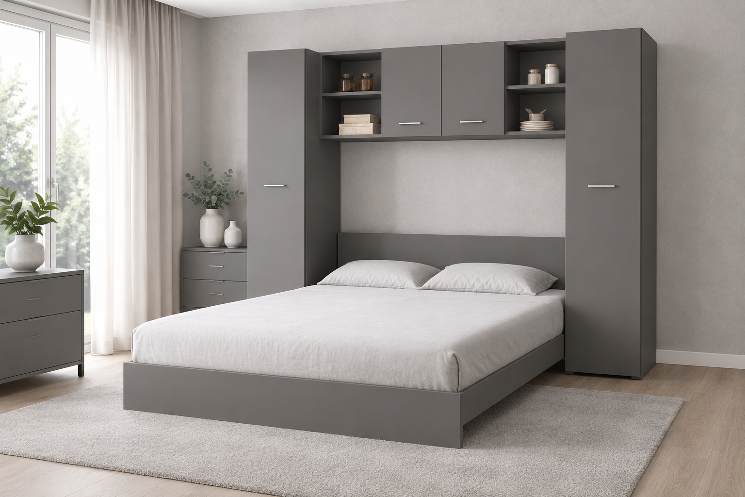 Dormitor tineret madrid, gri