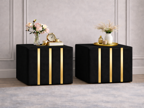 Set 2 noptiere Hugo, Negru