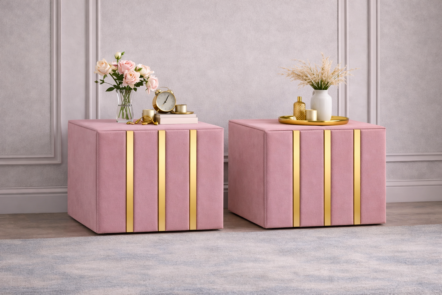 set-2-noptiere-hugo-roz Set 2 noptiere Hugo, Roz - imagine 1