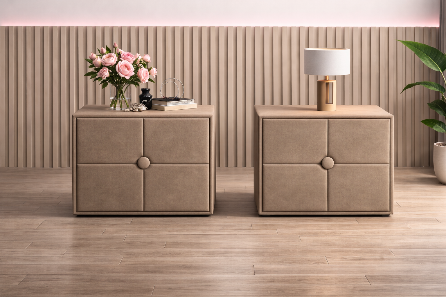 set-noptiere-royal-bej-1 Set 2 noptiere Royal, Bej - imagine 1