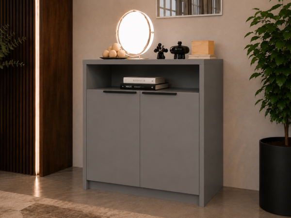 Comoda Vela, 2 usi, Gri grafit