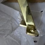 Set masa cu 6 scaune Marmara, Alb marmorat & Auriu photo review