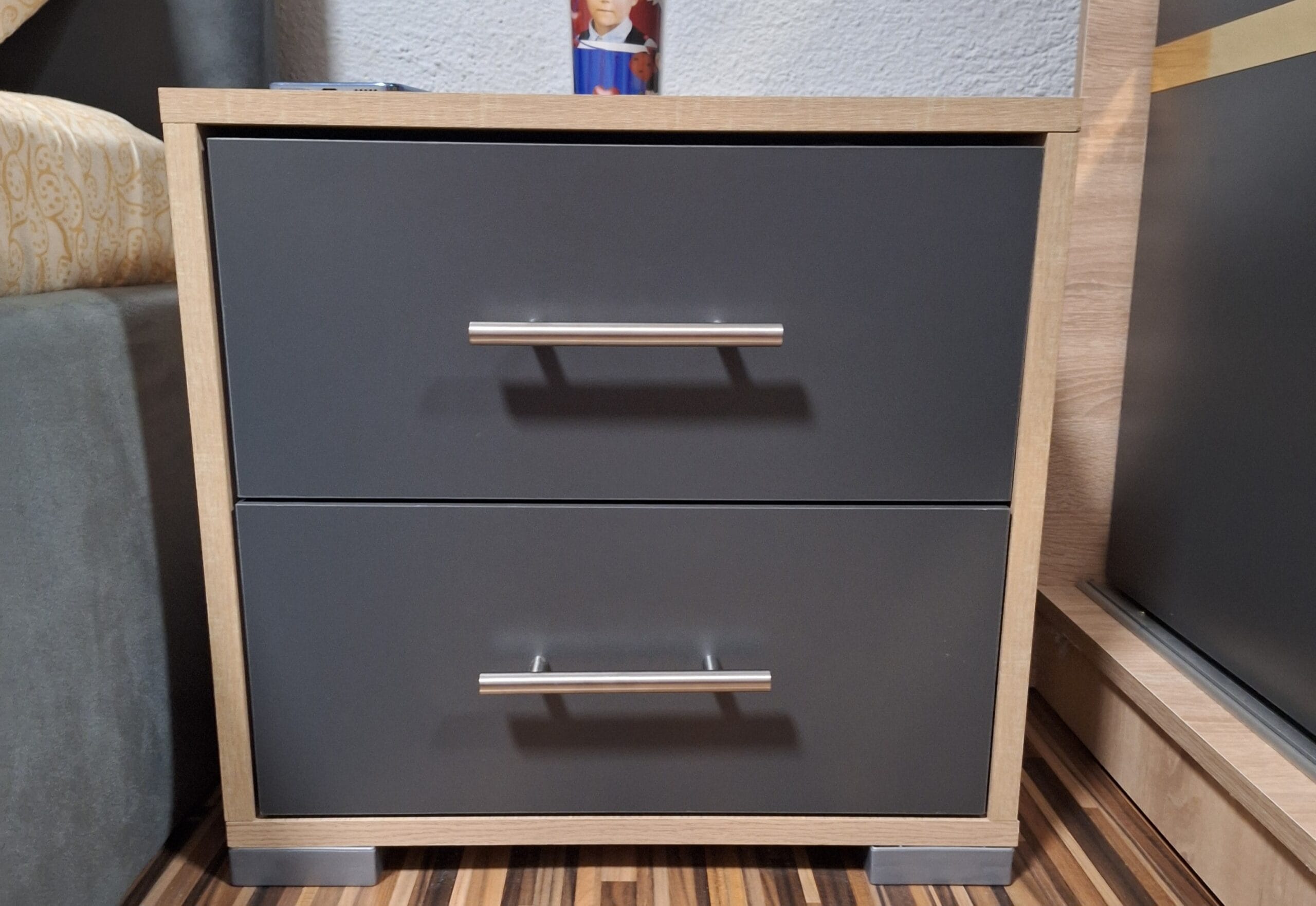 Click to view full screen Set 2 noptiere Atlantic, Sonoma/Gri grafit photo review