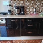Bucatarie Love MDF lucios, 200 cm, Alb/Negru photo review
